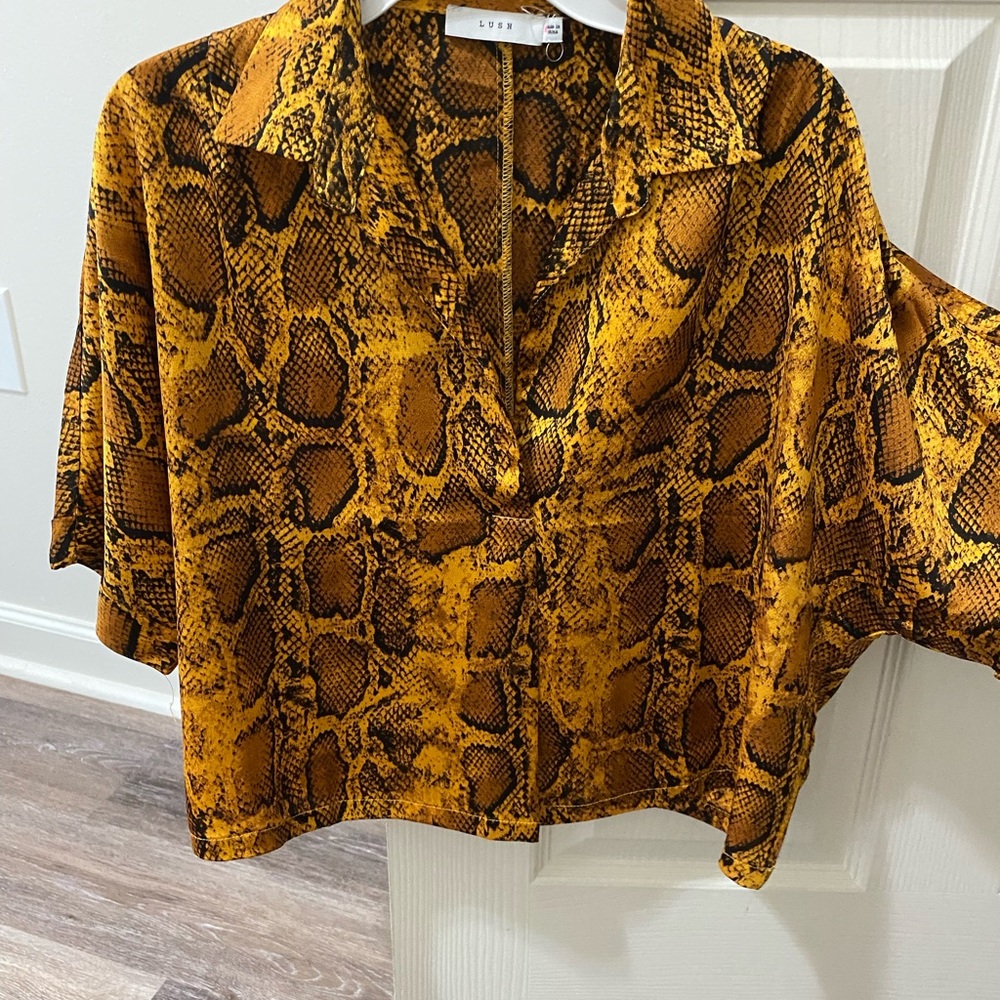 LUSH Snake print top, size small